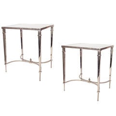 Pair of Mirrored End Tables
