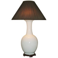Large Chinese White Celadon Vase Lamp