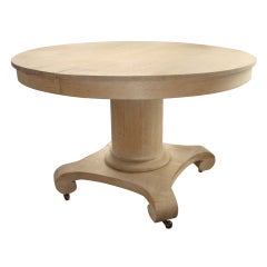 Bleached Oak Empire Pedestal Table