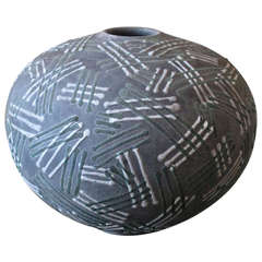 Large Unglazed Ceramic   Vase