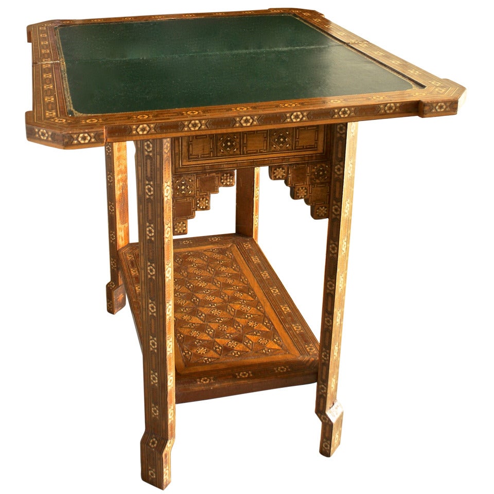 Syrian Inlaid Game Table/Console