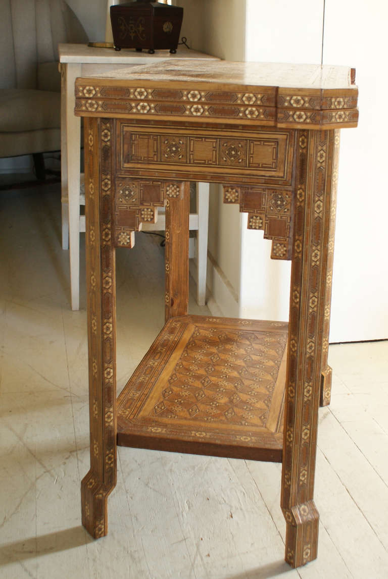 Syrian Inlaid Game Table/Console In Good Condition In Bridgehampton, NY