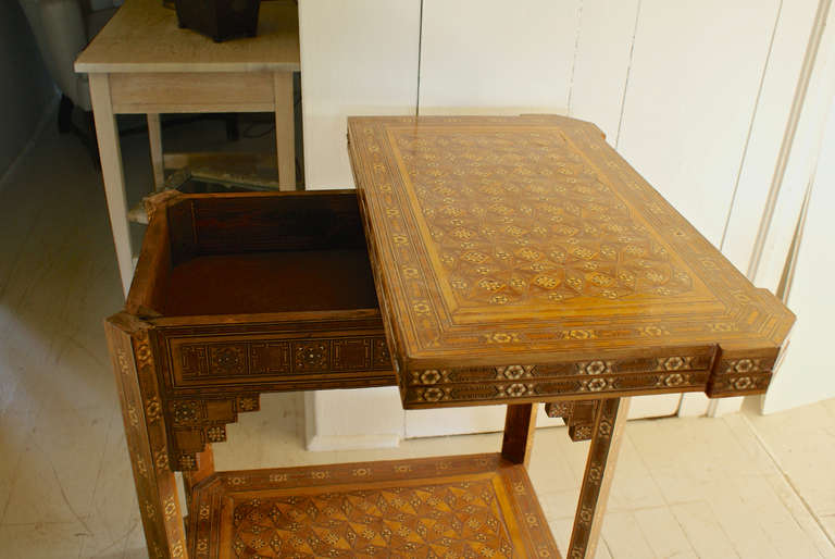 Syrian Inlaid Game Table/Console 2