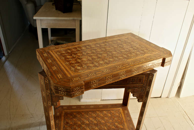 Syrian Inlaid Game Table/Console 1