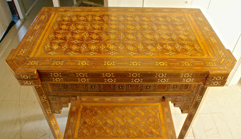 Mid-20th Century Syrian Inlaid Game Table/Console