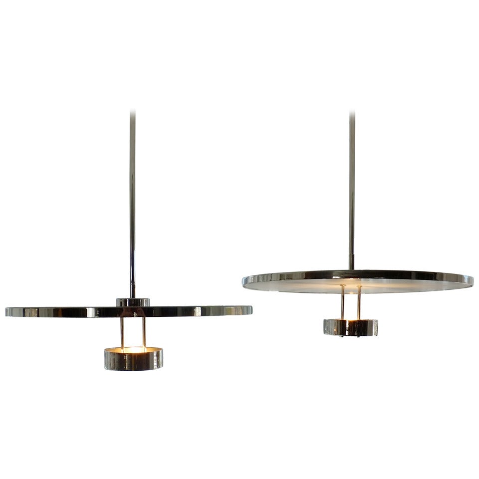 Pair of Mid Century Hanging Fixtures