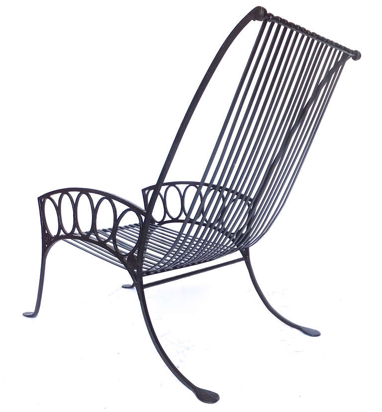 20th Century Sensational Pair of  French Iron Chairs
