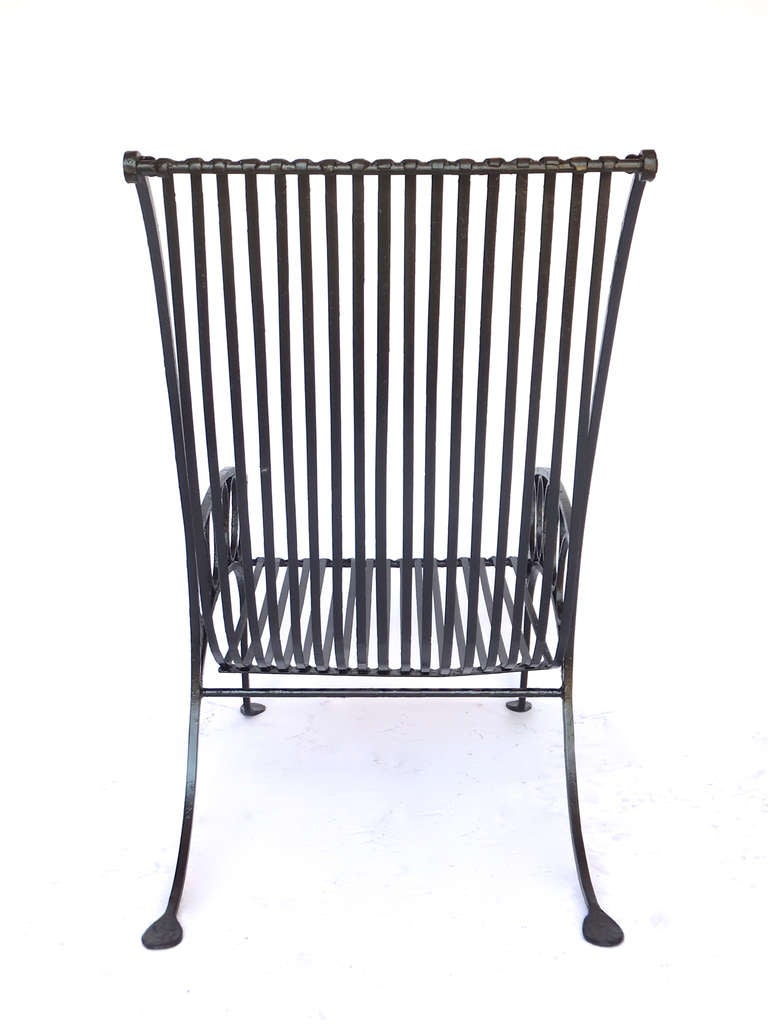 Sensational Pair of  French Iron Chairs 1