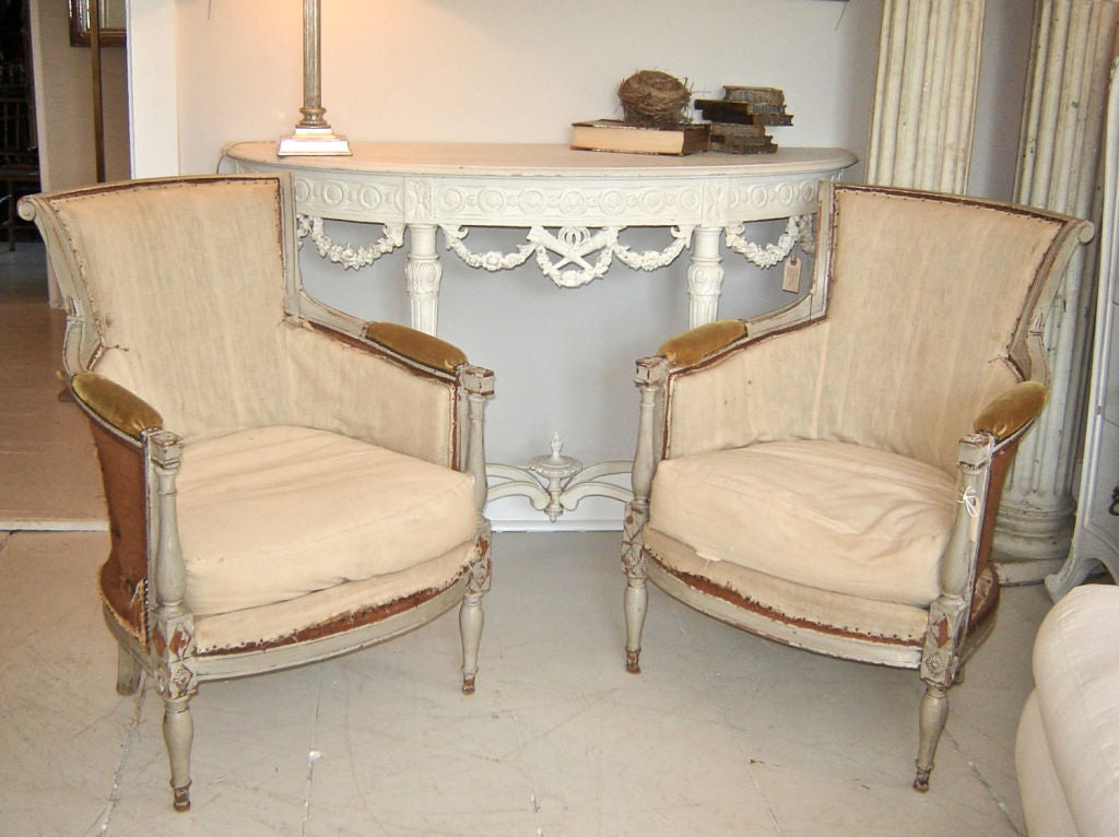 PAIR of Late 19th Century French Bergeres 7