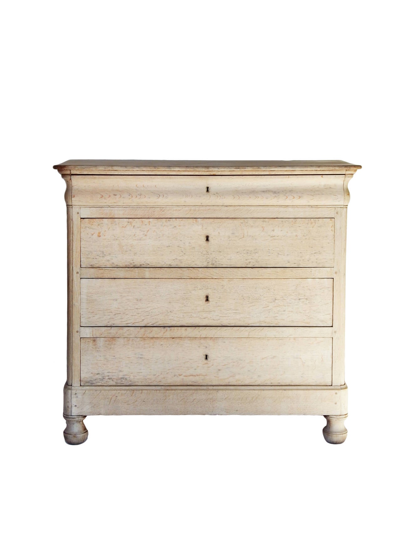 Stripped French Empire Dresser In Good Condition In Bridgehampton, NY