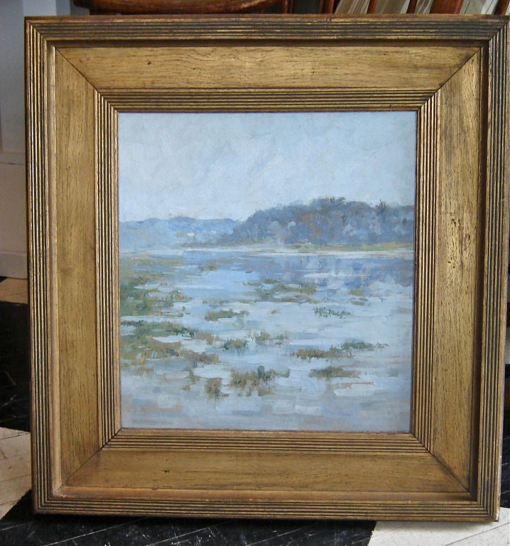 Oil on canvas by Connecticut artist Mable Bacon Plimpton English (1861-1944), a student of William Merritt Chase.