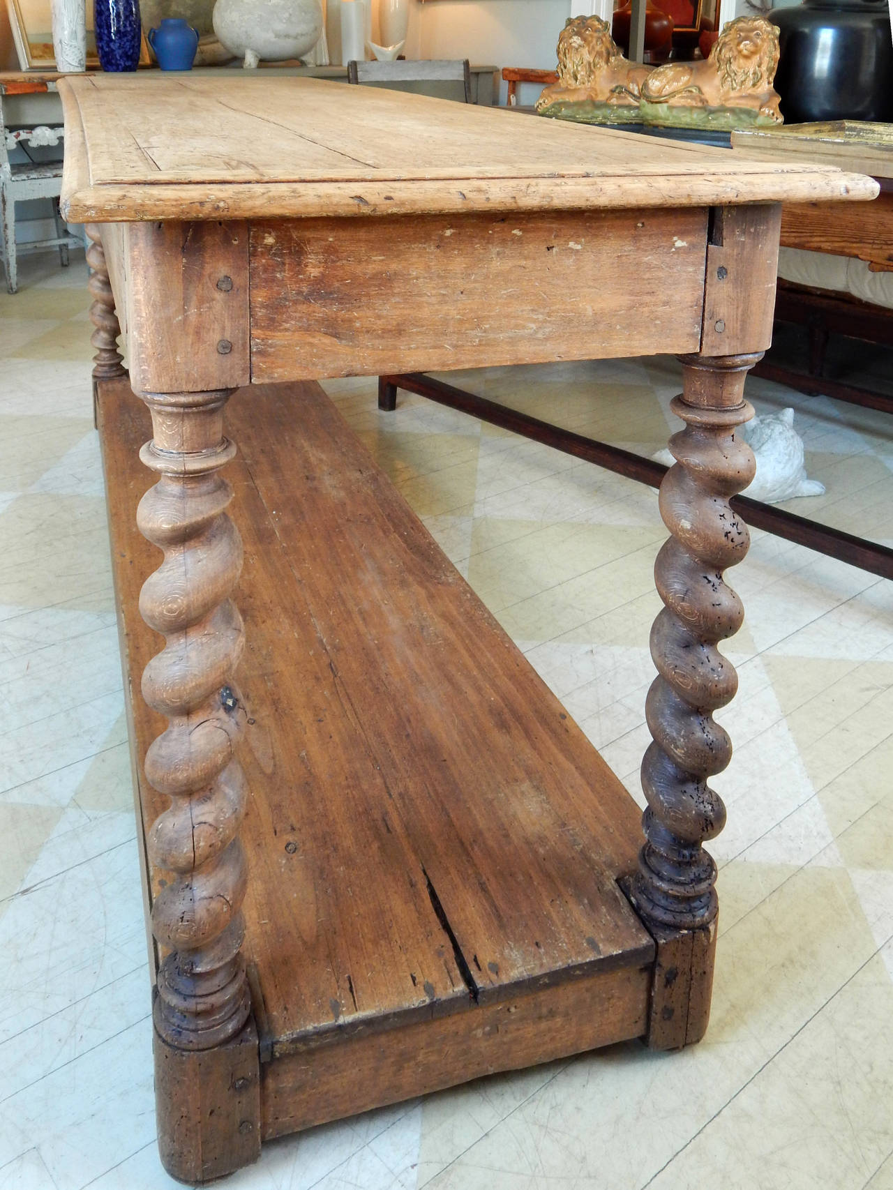 XIX secolo Orzo belga Twist Drapers Table
