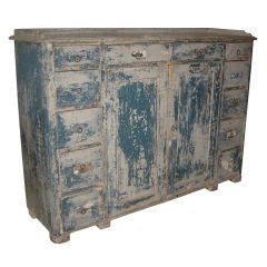 Antique Exceptional Swedish Sideboard in Original Paint