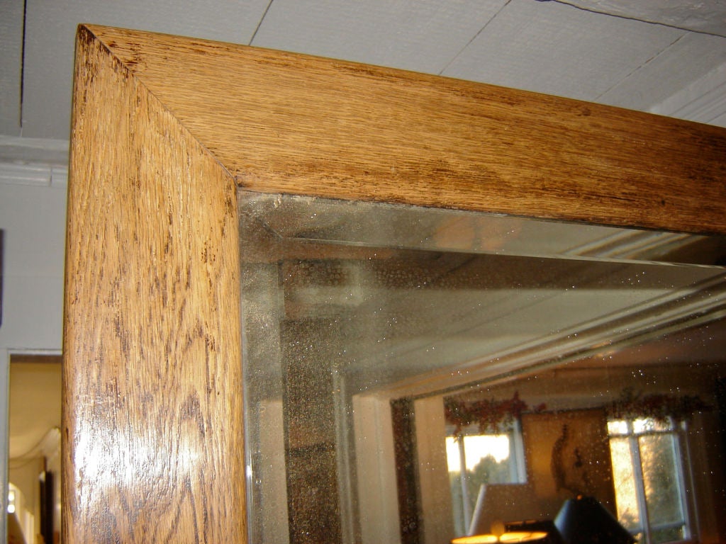American Oak 3 Panel Dressing Mirror