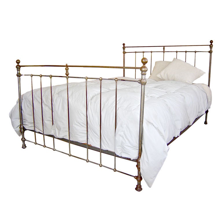 Queen Size Iron Bed at 1stdibs