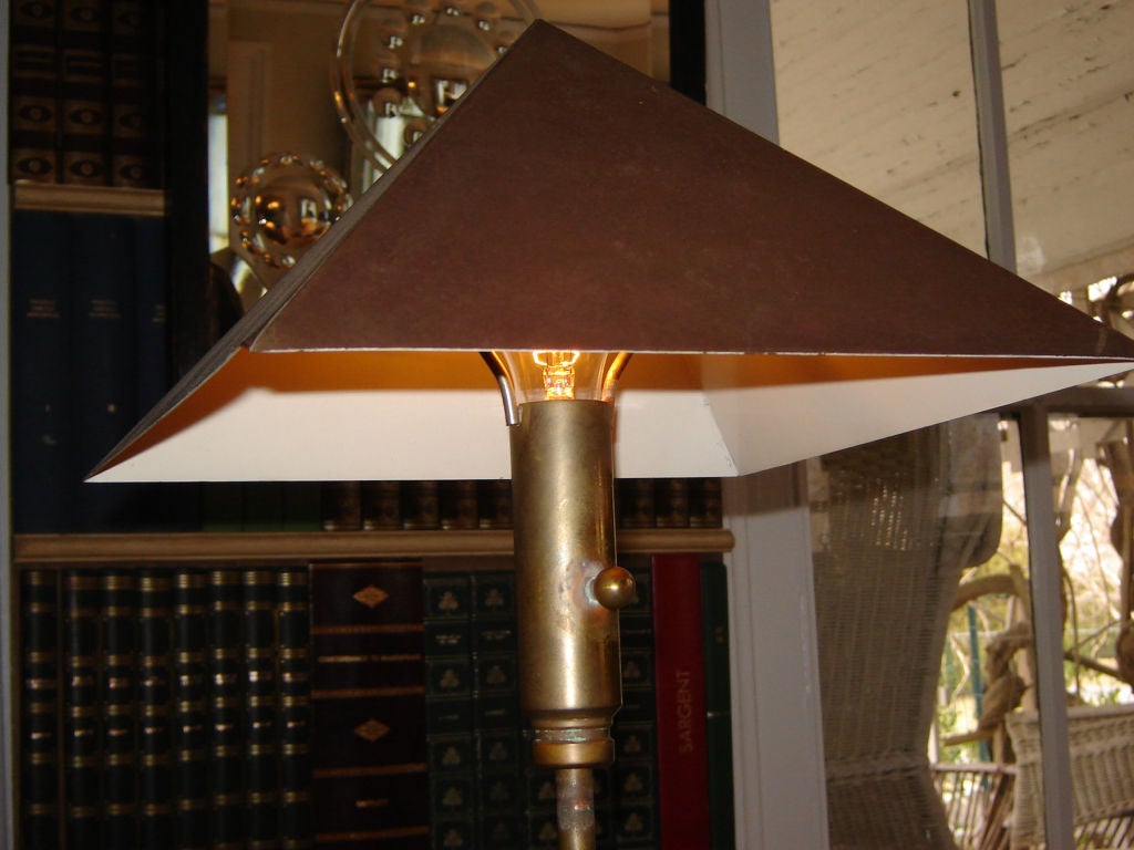 Unusual Mid Century Brass Standing lamp