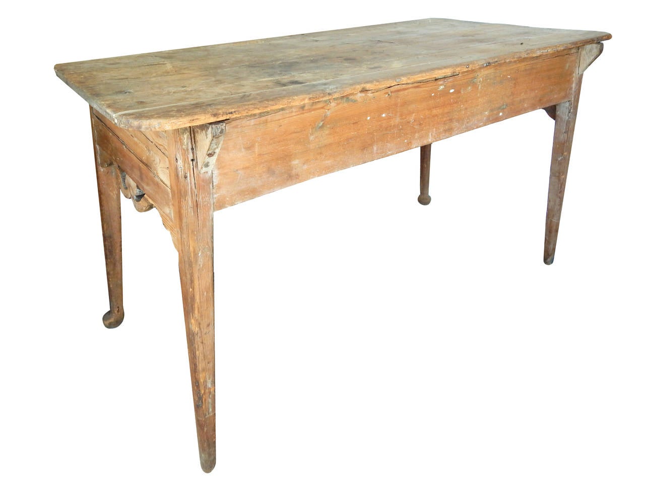 European Table with Scroll Apron In Good Condition In Bridgehampton, NY