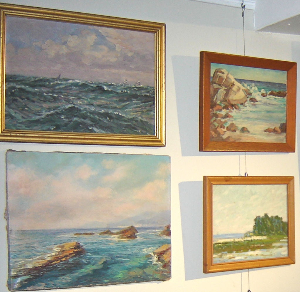 Collection of summer seashore oil paintings to add charm to your bungelow by the sea. Some sweet-some serious. Sold individually. Call for prices, sizes and closeups.