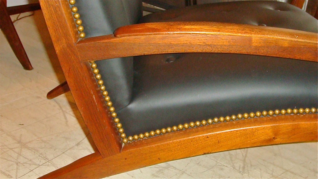 20th Century Ed Wormley Teak and Leather Chair