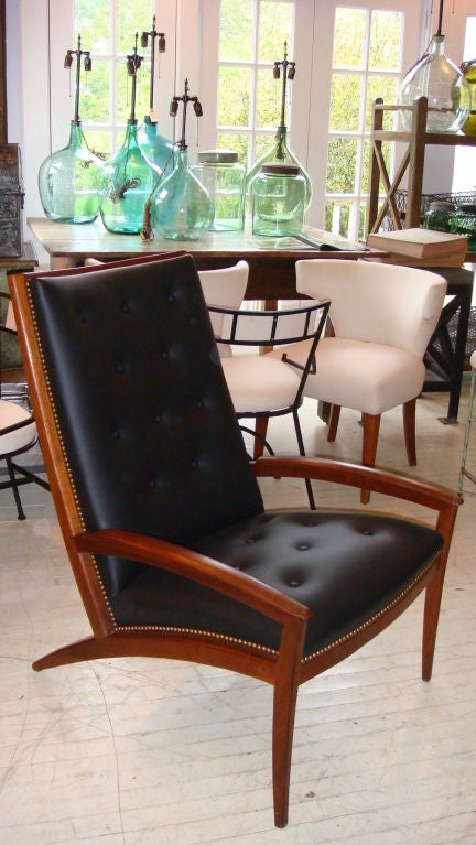 Ed Wormley Teak and Leather Chair 3