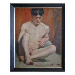 Academy Male Nude Oil on Canvas