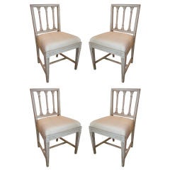Antique Set of Four Swedish Chairs