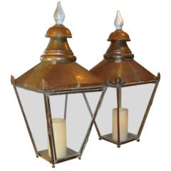 Pair of Copper Lanterns