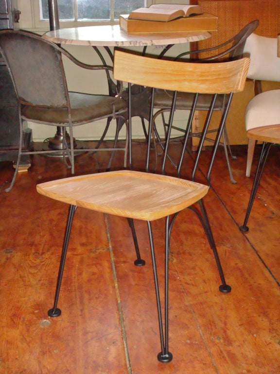 Set of Eight Woodard Dining Chairs
