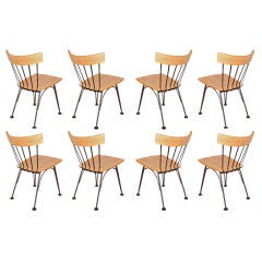 Set of Eight Woodard Dining Chairs