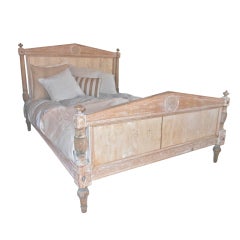 Antique French Neo-Classical Style Bed, Stripped