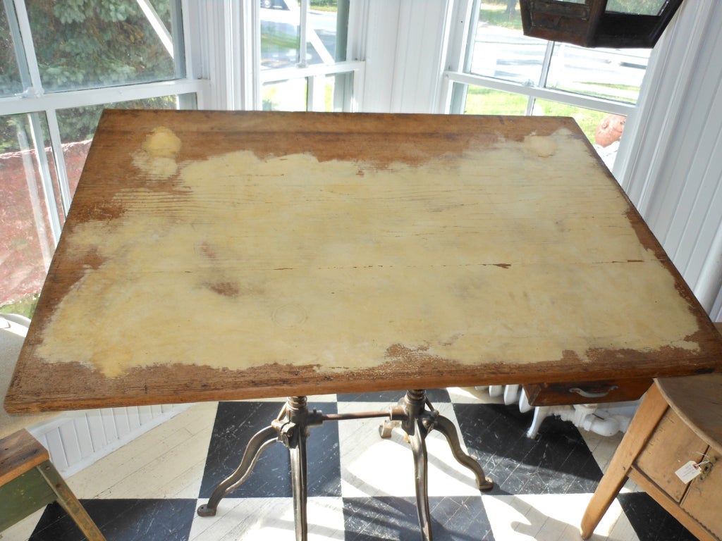 20th Century Very Rare Morse Double Base Drafting Table
