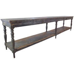 Vintage Long Gray Console