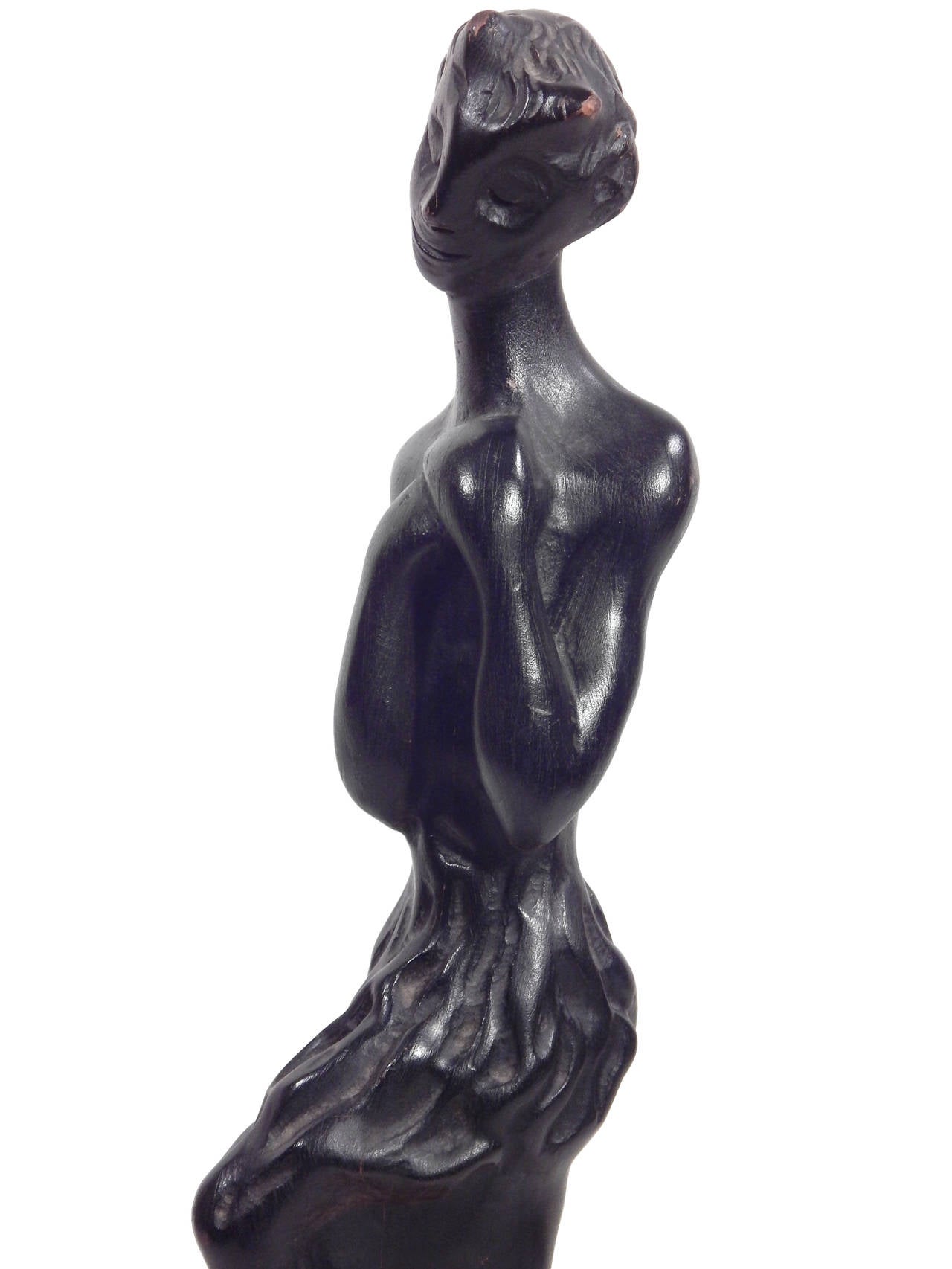 Love Struck Pan Wood Carving Sculpture