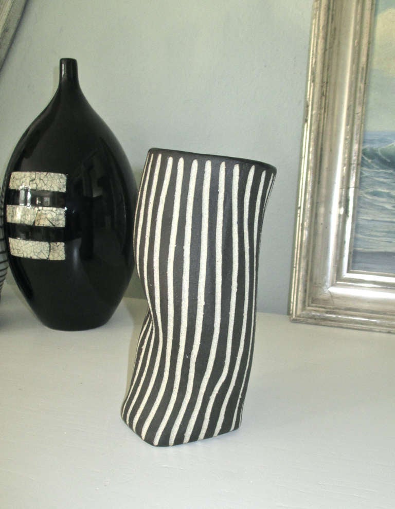 German Collection of Black and White Mid Century Pottery