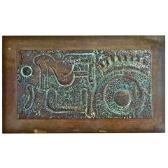 Large Copper and Bronze Wall Sculpture