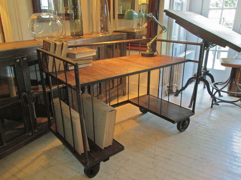 20th Century Industrial Trolley Desk