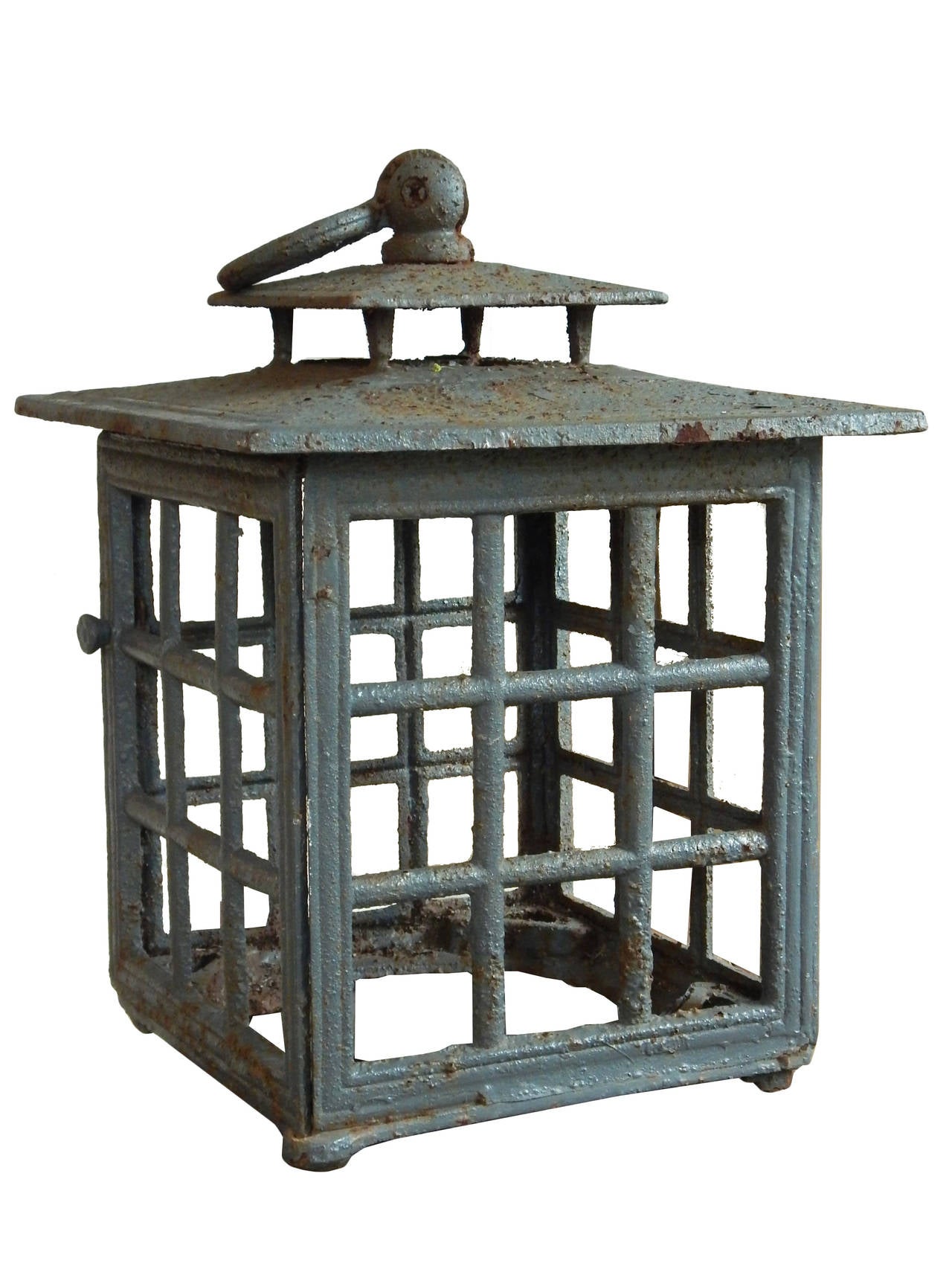 American Four Decorative Painted Iron Lanterns