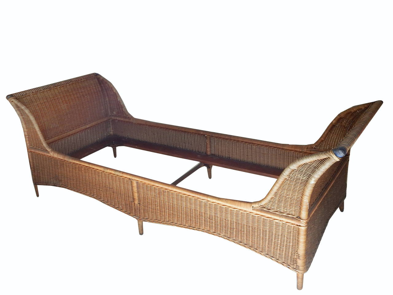 20th Century Wicker Day Bed