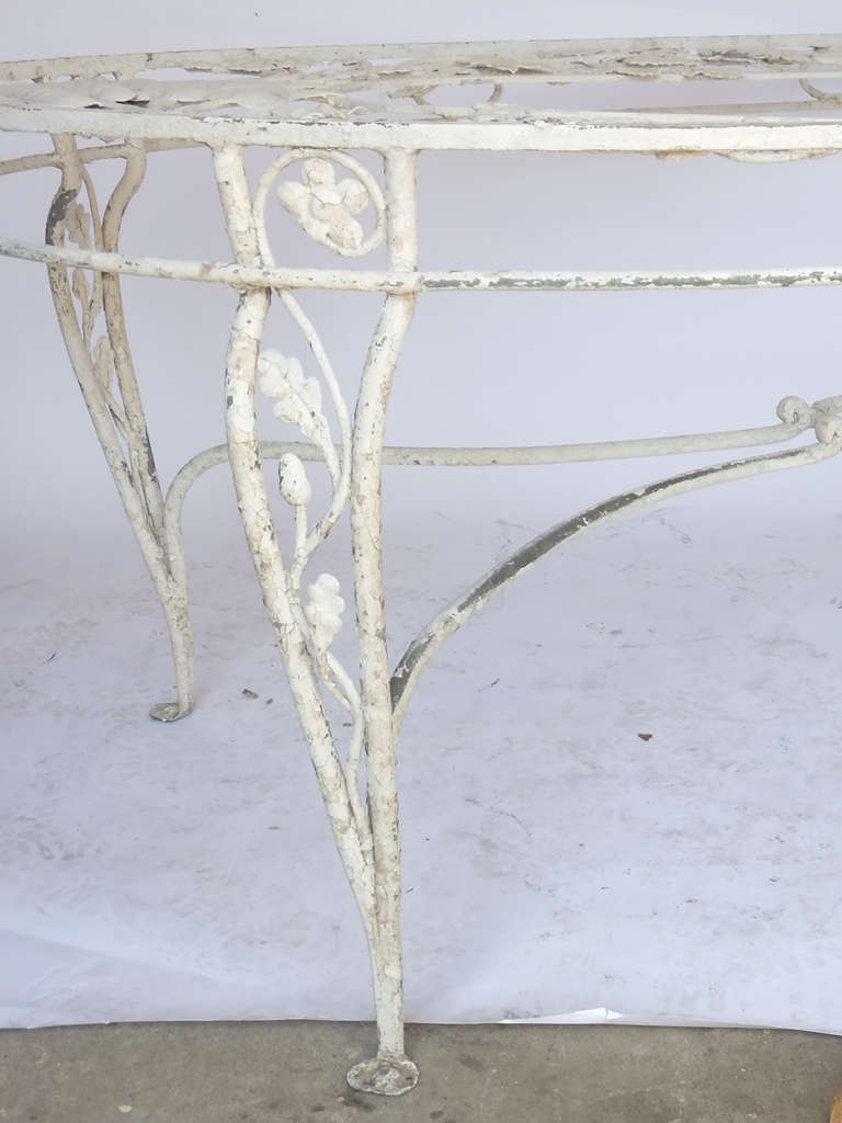 Beautiful Iron Oval Garden Table For Sale 1