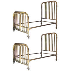 Pair of 19th Century Brass Beds