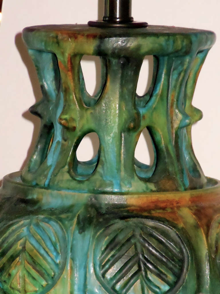 Alvino Bagni for Bitossi Ceramic Lamp In Excellent Condition In Bridgehampton, NY