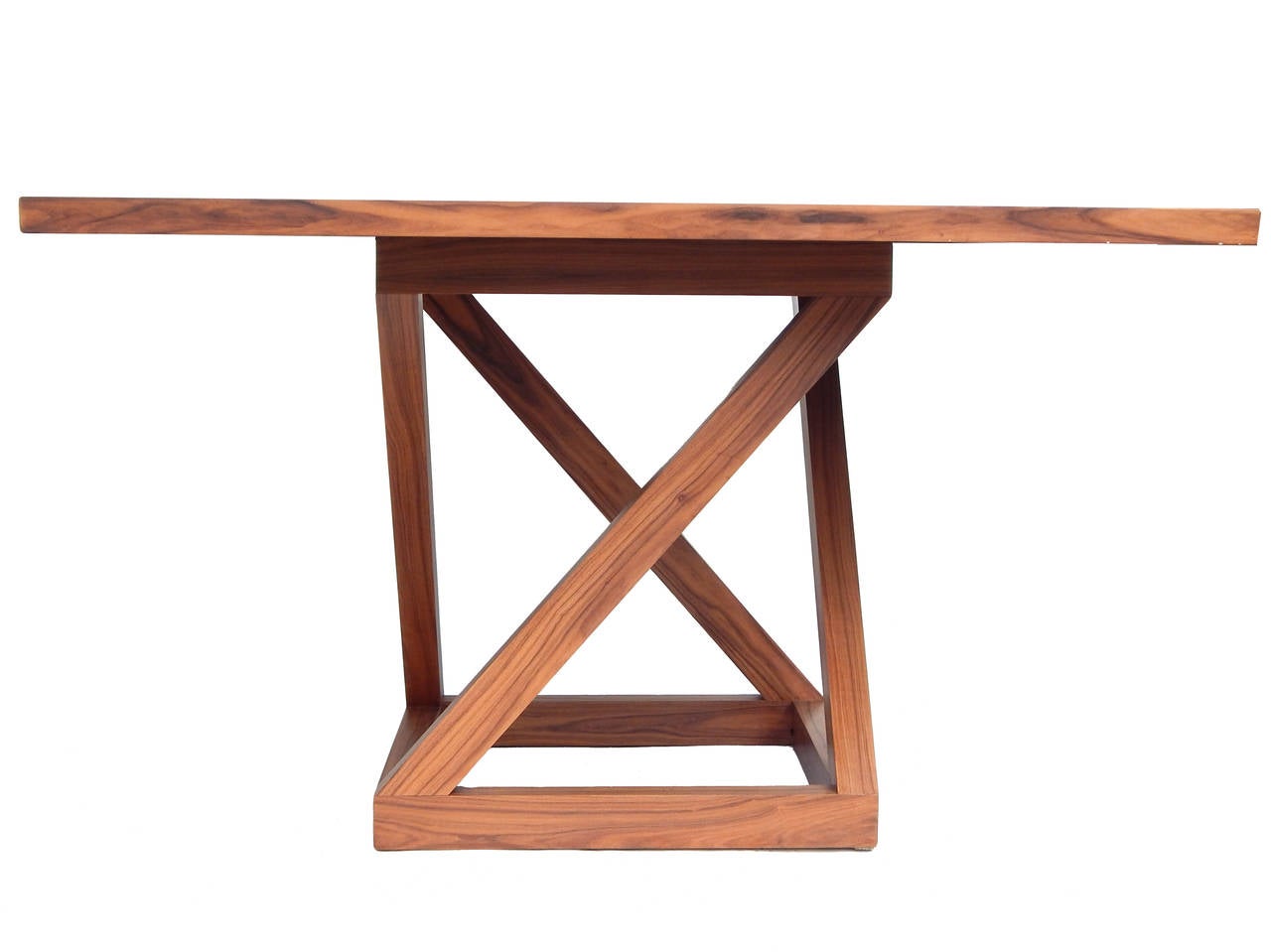 North American Modern Circassian Walnut Dining Table For Sale