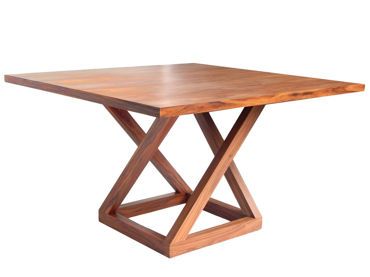Modern Circassian Walnut Dining Table In Excellent Condition For Sale In Bridgehampton, NY