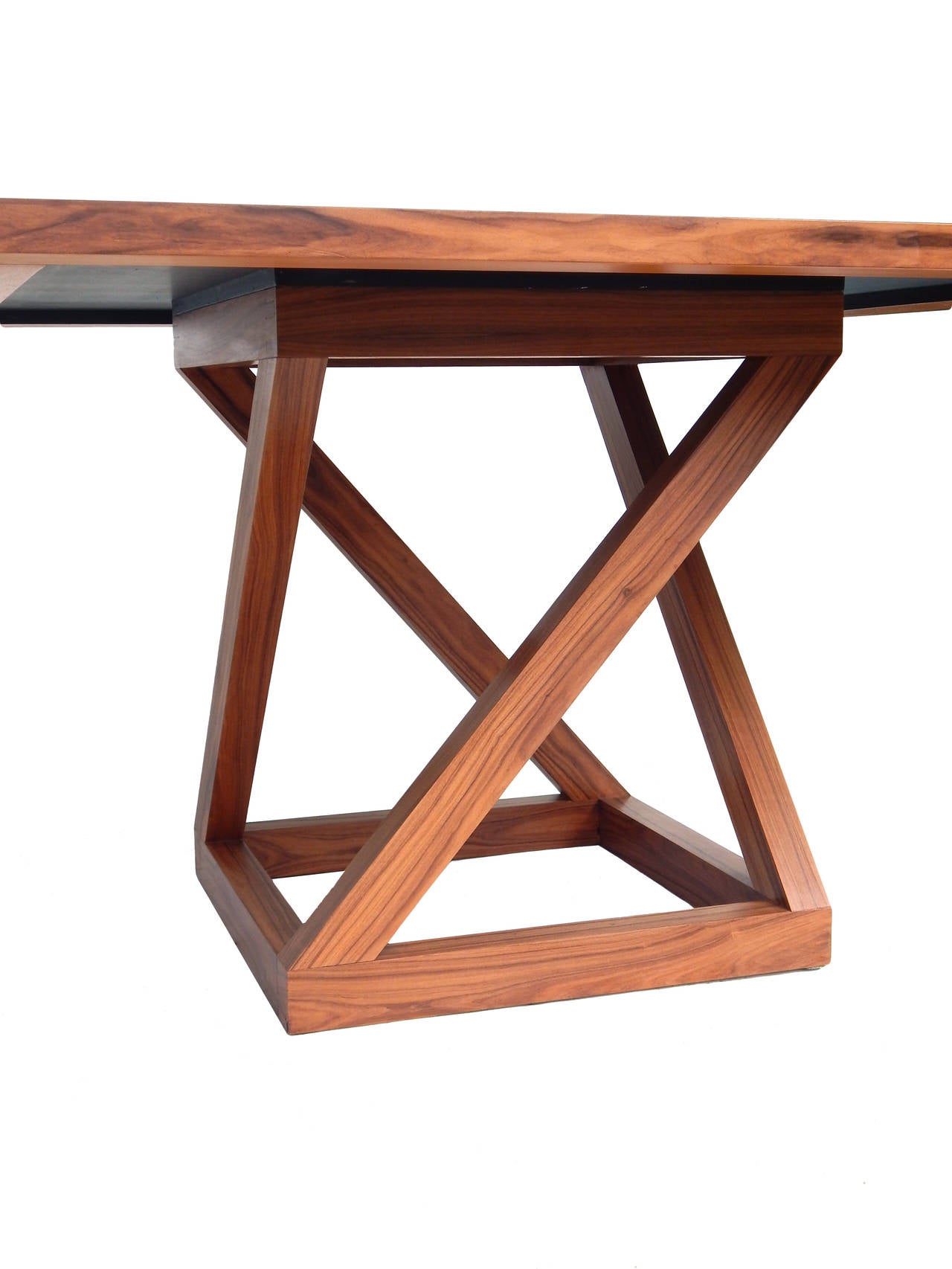 Modern Circassian Walnut Dining Table For Sale 2