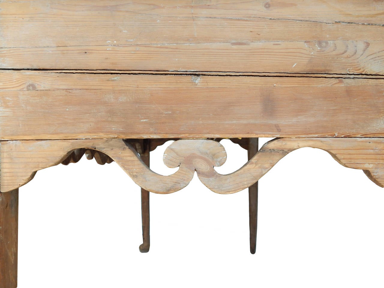 European Table with Scroll Apron For Sale 2