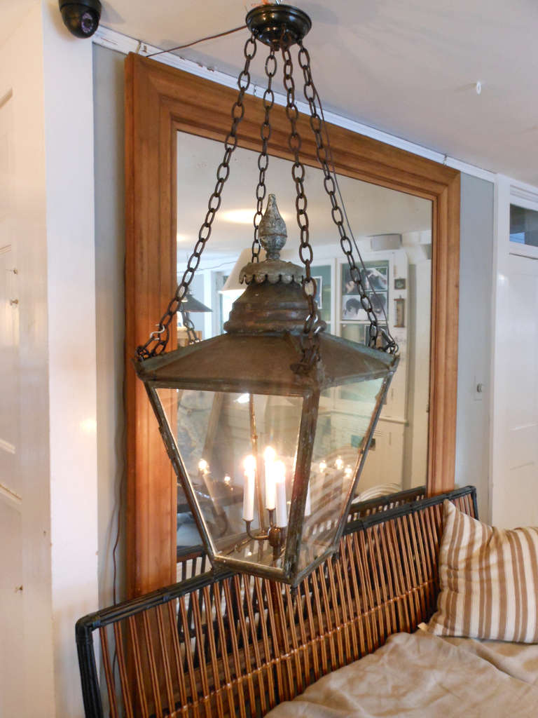 Large Copper Hanging Lantern