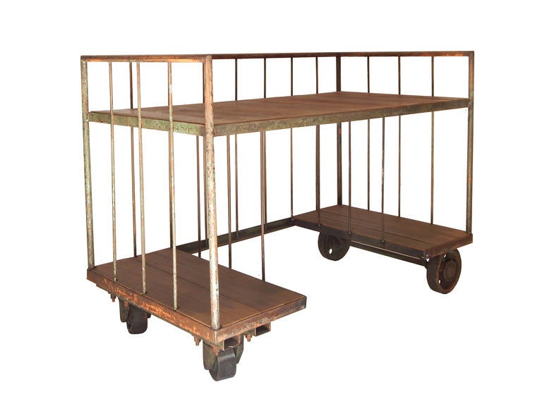 Industrial Trolley Desk 1