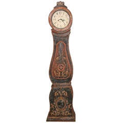 Swedish Mora Clock with Original Paint Decoration