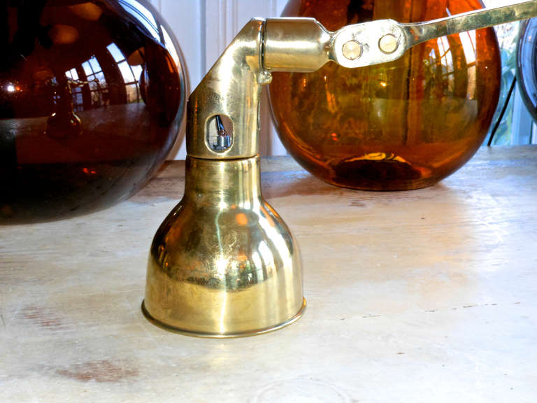 Brass Chart Lamps/Sconces In Good Condition In Bridgehampton, NY