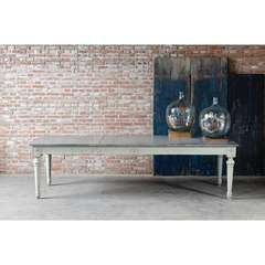 Carved Zinc Top Table, Three Sizes